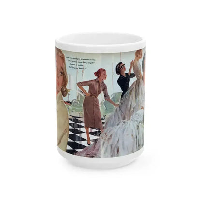 Bride In a Hurry, Redbook, July 1958 - White Coffee Mug 15oz - Go Mug Yourself