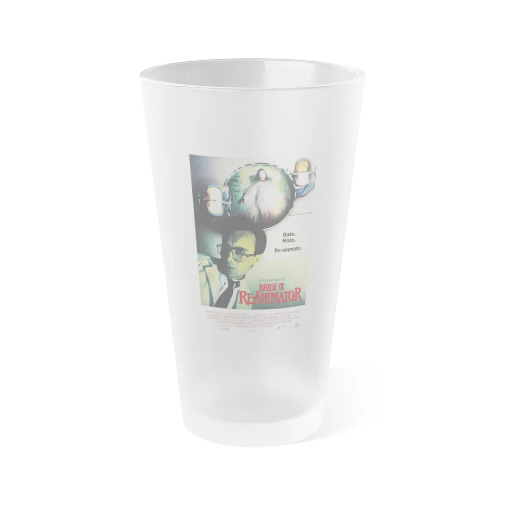 BRIDE OF RE-ANIMATOR 1990 Movie Poster - Frosted Pint Glass 16oz-16oz-Frosted-Go Mug Yourself