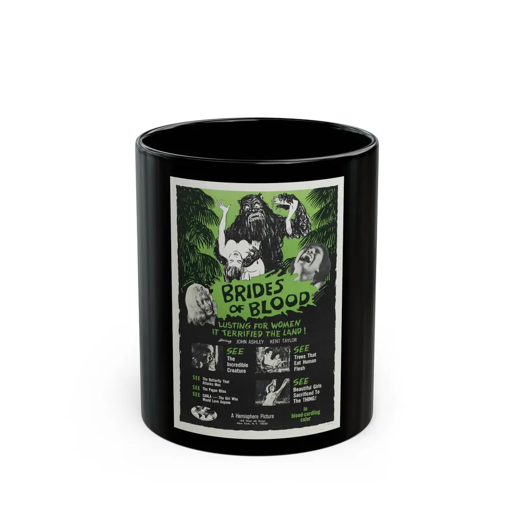 BRIDES OF BLOOD 1968 Movie Poster - Black Coffee Mug-11oz-Go Mug Yourself