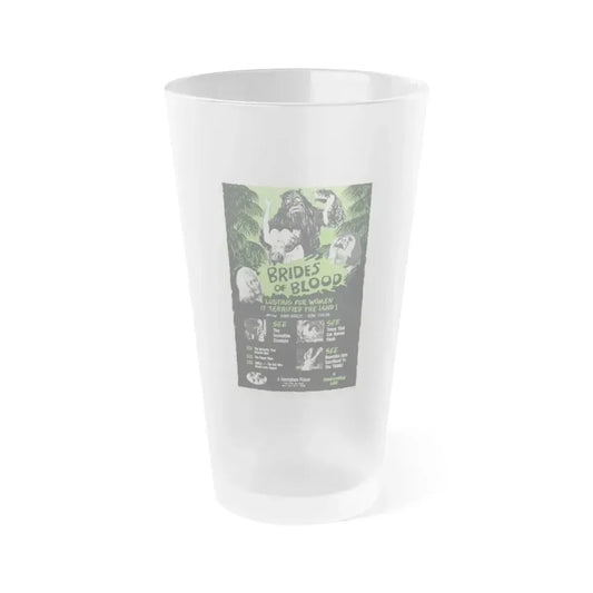 BRIDES OF BLOOD 1968 Movie Poster - Frosted Pint Glass 16oz 16oz Frosted - Go Mug Yourself