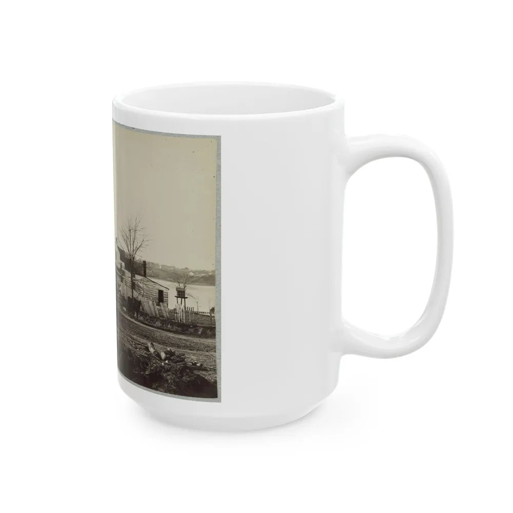 Bridge Across Eastern Branch Of Potomac River, Washington, D.C., April, 1865 (U.S. Civil War) White Coffee Mug-Go Mug Yourself