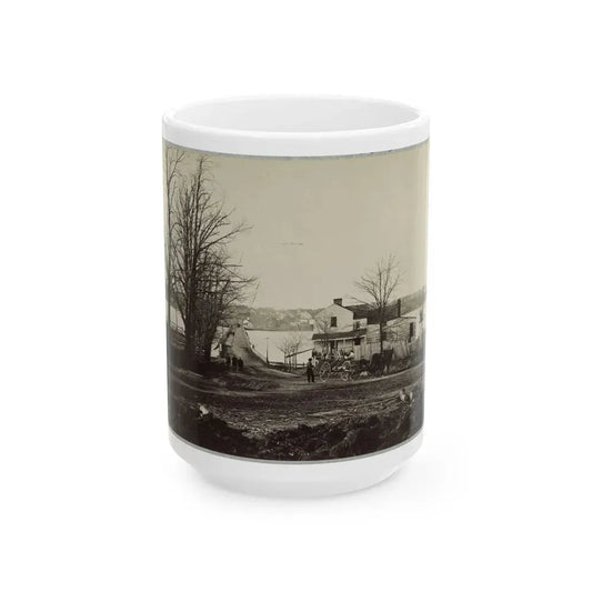 Bridge Across Eastern Branch Of Potomac River, Washington, D.C., April, 1865 (U.S. Civil War) White Coffee Mug 15oz - Go Mug Yourself