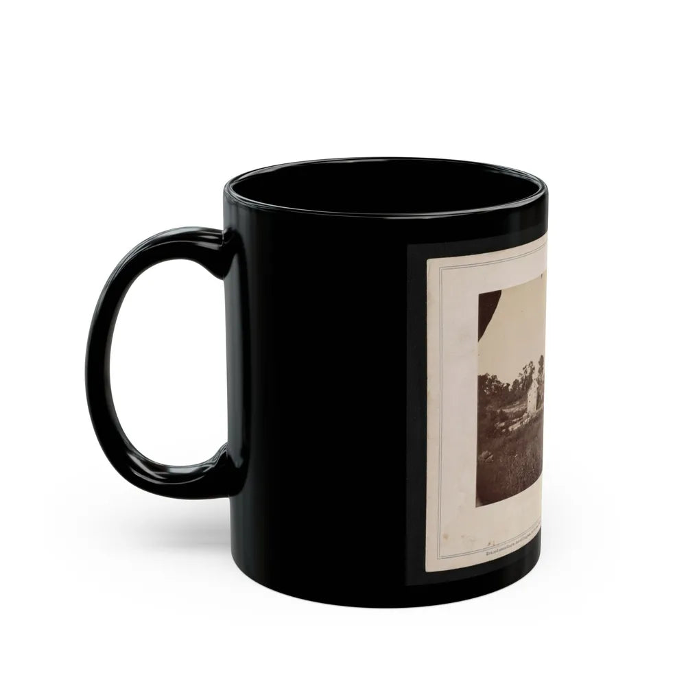 Bridge Across The Rappahannock, North View (U.S. Civil War) Black Coffee Mug-Go Mug Yourself