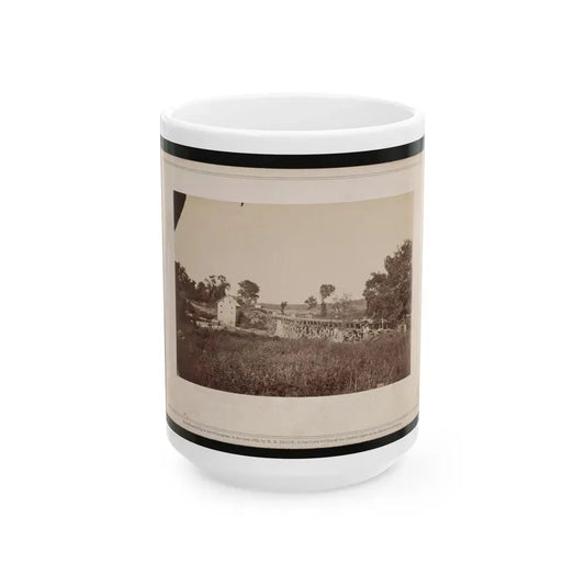 Bridge Across The Rappahannock, North View (U.S. Civil War) White Coffee Mug 15oz - Go Mug Yourself