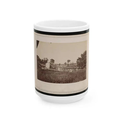 Bridge Across The Rappahannock, North View (U.S. Civil War) White Coffee Mug 15oz - Go Mug Yourself