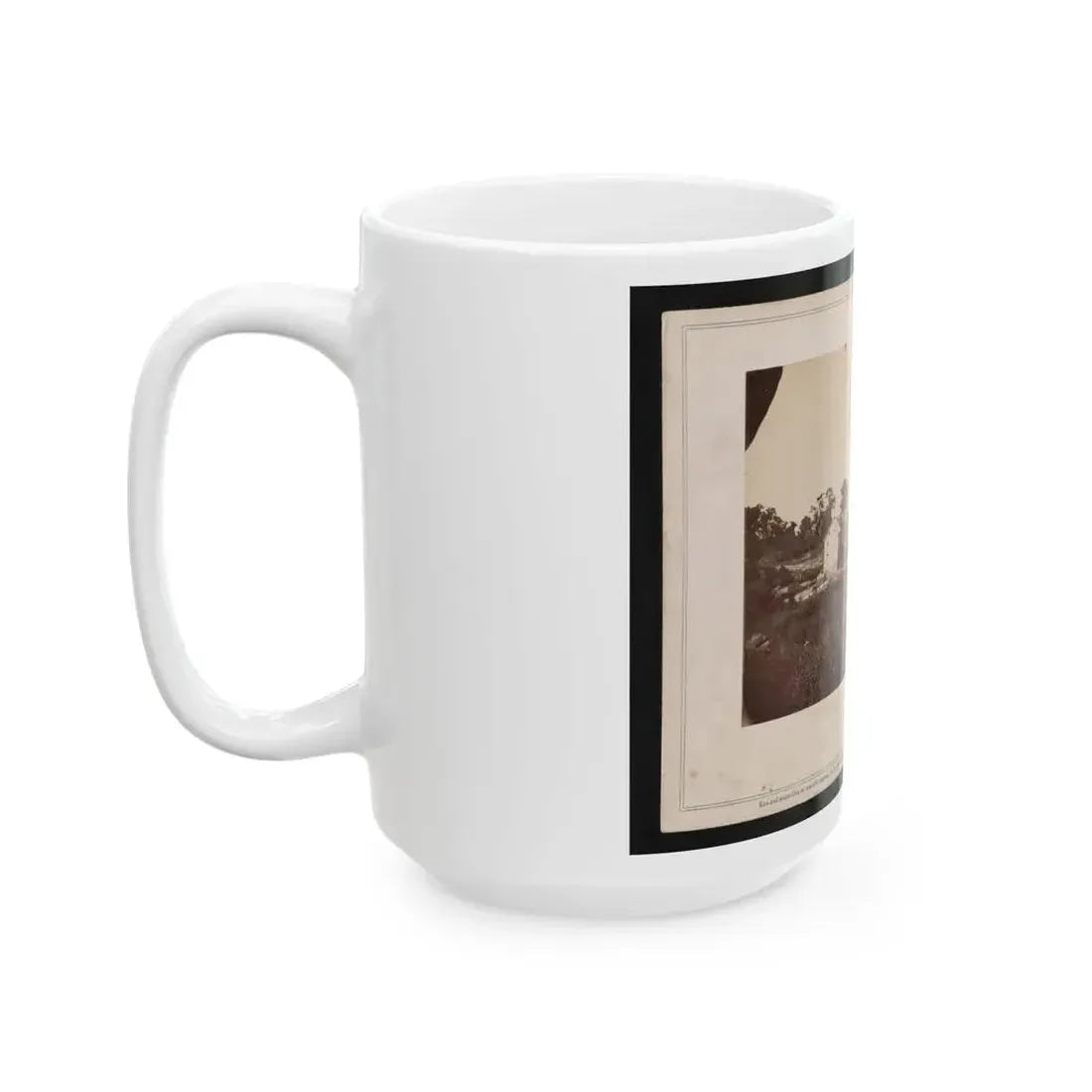 Bridge Across The Rappahannock, North View (U.S. Civil War) White Coffee Mug - Go Mug Yourself