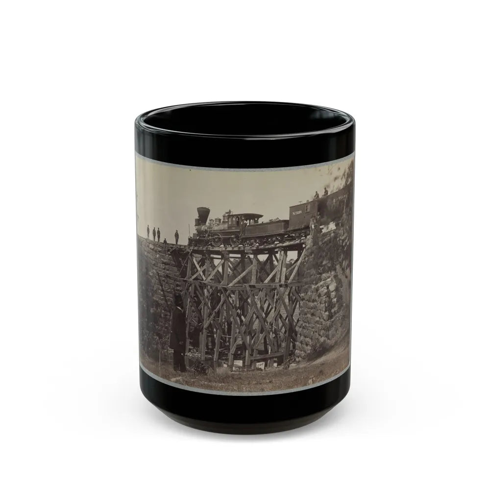 Bridge On Orange & Alexandria Railroad (U.S. Civil War) Black Coffee Mug-15oz-Go Mug Yourself