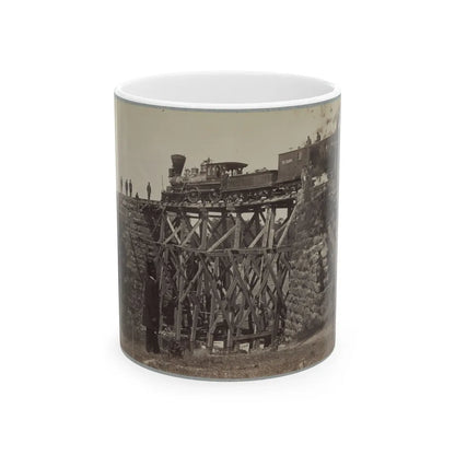 Bridge On Orange & Alexandria Railroad (U.S. Civil War) White Coffee Mug-11oz-Go Mug Yourself