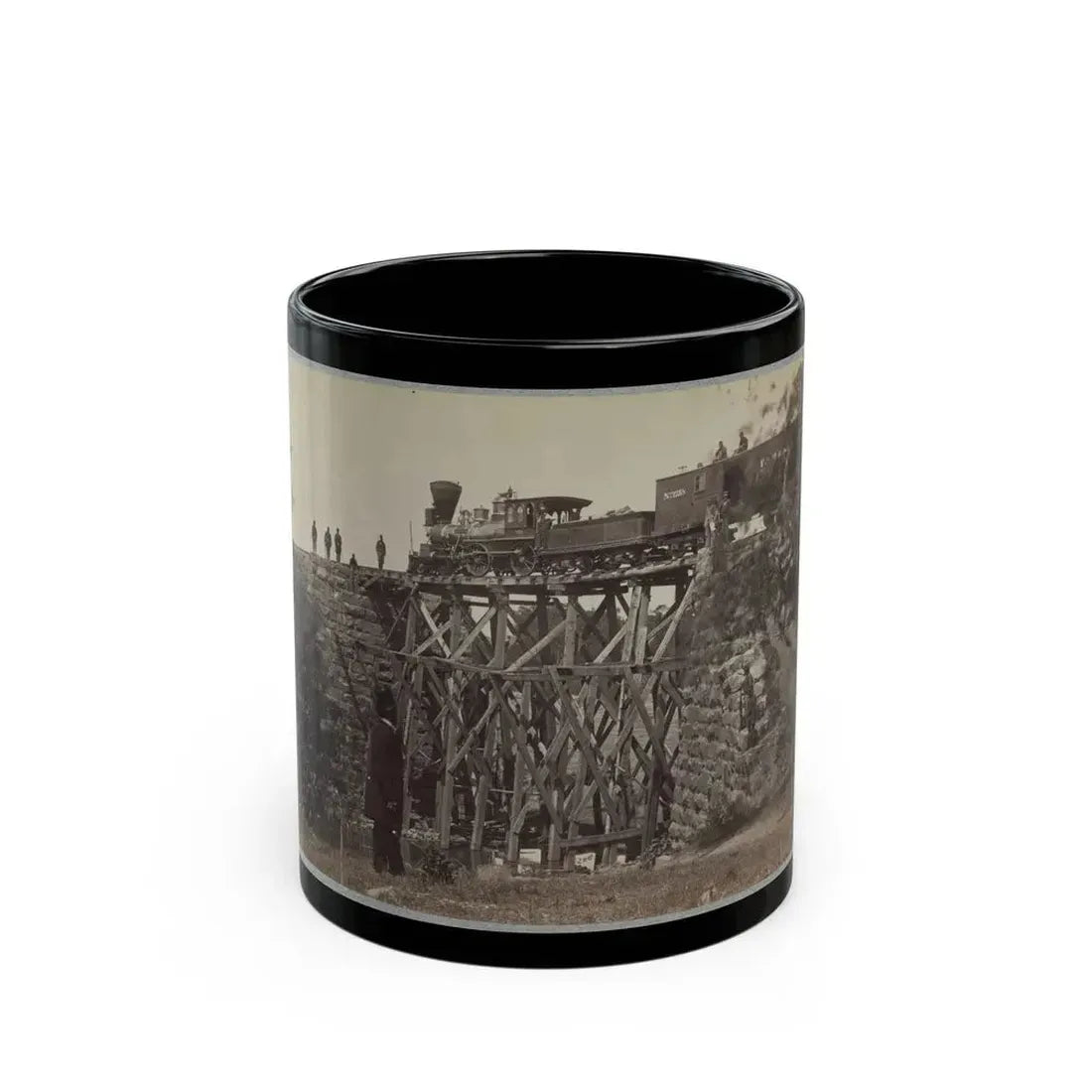 Bridge On Orange & Alexandria Railroad (U.S. Civil War) Black Coffee Mug 11oz - Go Mug Yourself