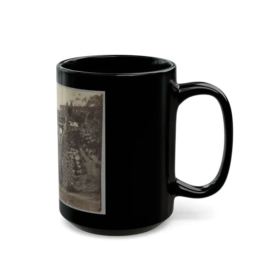 Bridge On Orange & Alexandria Railroad (U.S. Civil War) Black Coffee Mug - Go Mug Yourself