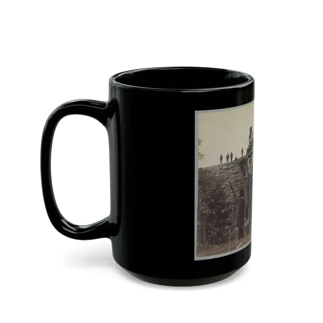 Bridge On Orange & Alexandria Railroad (U.S. Civil War) Black Coffee Mug - Go Mug Yourself