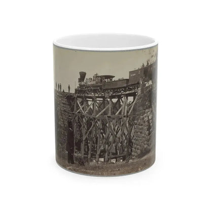 Bridge On Orange & Alexandria Railroad (U.S. Civil War) White Coffee Mug 11oz - Go Mug Yourself