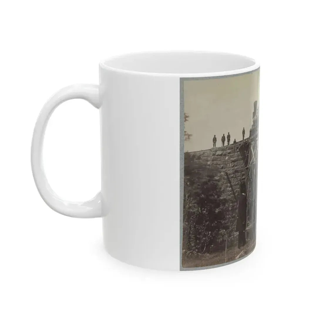 Bridge On Orange & Alexandria Railroad (U.S. Civil War) White Coffee Mug - Go Mug Yourself