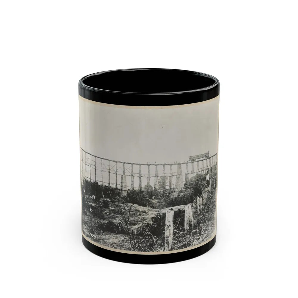 Bridge Over Running Water Creek Destroyed During The Civil War (U.S. Civil War) Black Coffee Mug-11oz-Go Mug Yourself