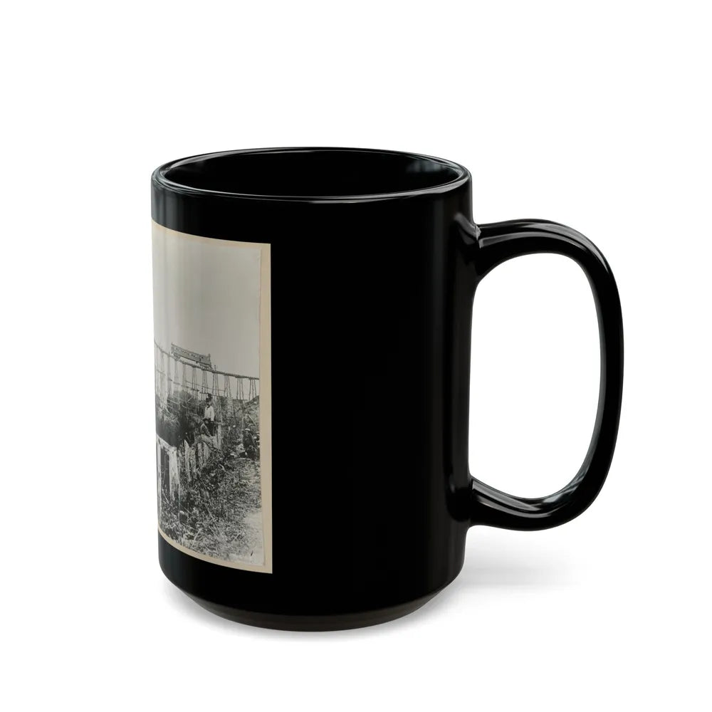 Bridge Over Running Water Creek Destroyed During The Civil War (U.S. Civil War) Black Coffee Mug-Go Mug Yourself