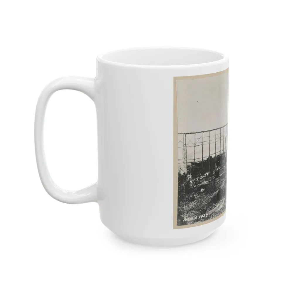 Bridge Over Running Water Creek Destroyed During The Civil War (U.S. Civil War) White Coffee Mug-Go Mug Yourself