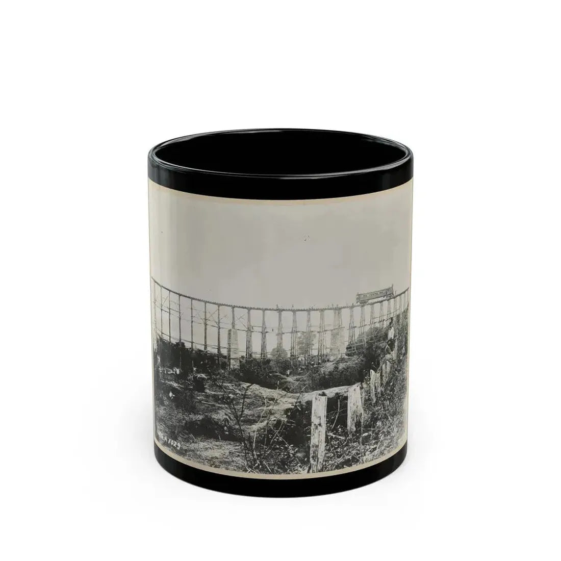 Bridge Over Running Water Creek Destroyed During The Civil War (U.S. Civil War) Black Coffee Mug 11oz - Go Mug Yourself