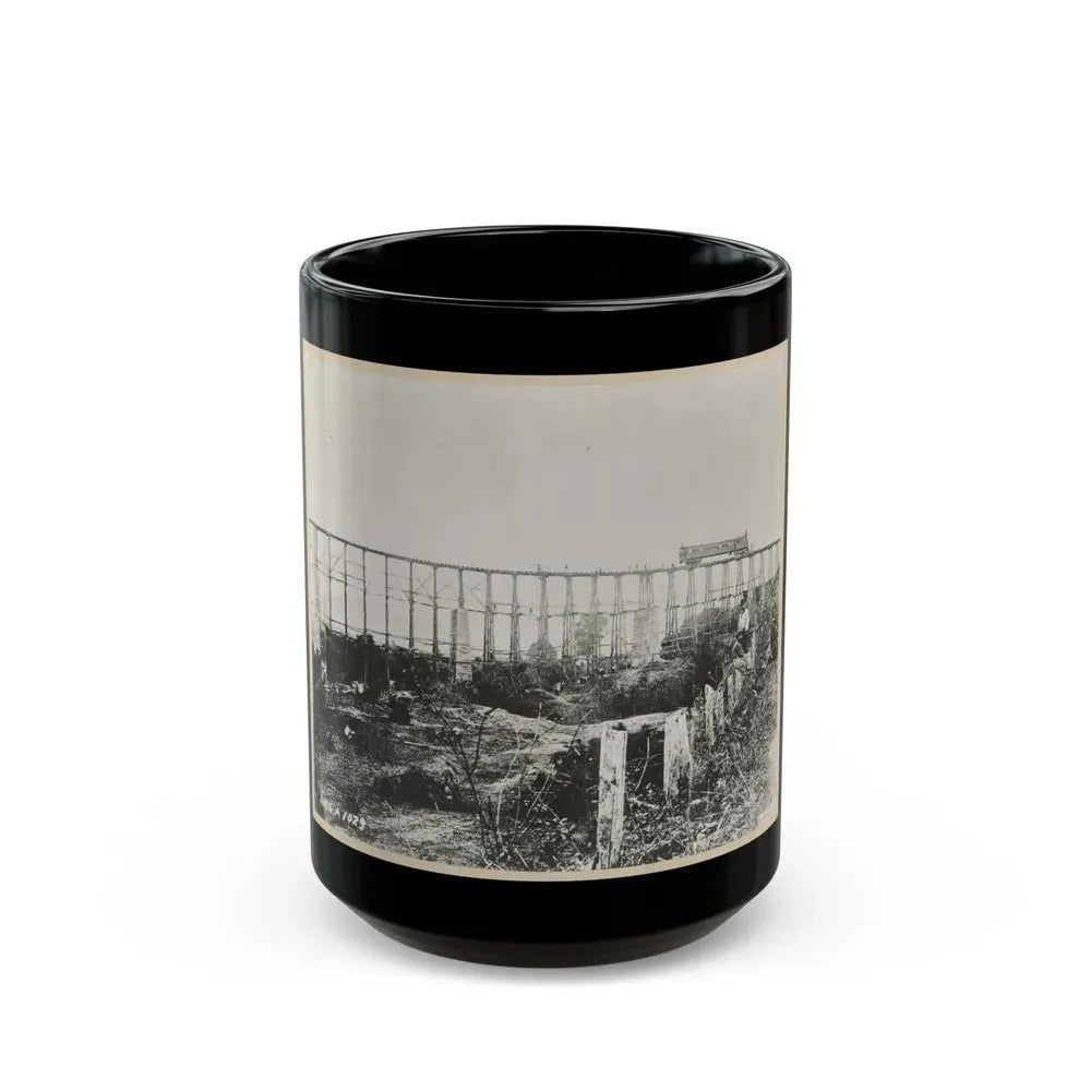 Bridge Over Running Water Creek Destroyed During The Civil War (U.S. Civil War) Black Coffee Mug 15oz - Go Mug Yourself