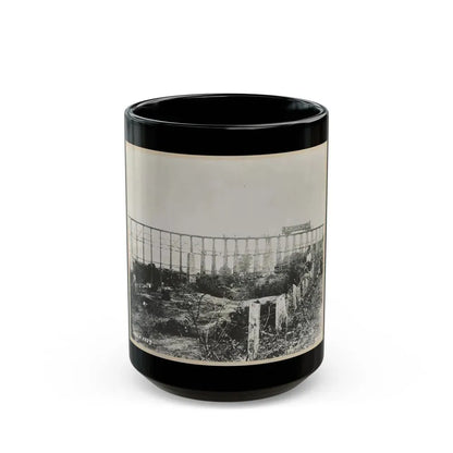 Bridge Over Running Water Creek Destroyed During The Civil War (U.S. Civil War) Black Coffee Mug 15oz - Go Mug Yourself