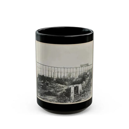 Bridge Over Running Water Creek Destroyed During The Civil War (U.S. Civil War) Black Coffee Mug 15oz - Go Mug Yourself