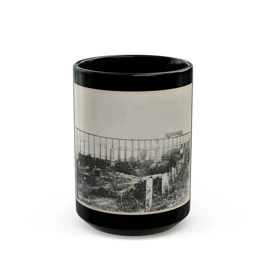 Bridge Over Running Water Creek Destroyed During The Civil War (U.S. Civil War) Black Coffee Mug 15oz - Go Mug Yourself