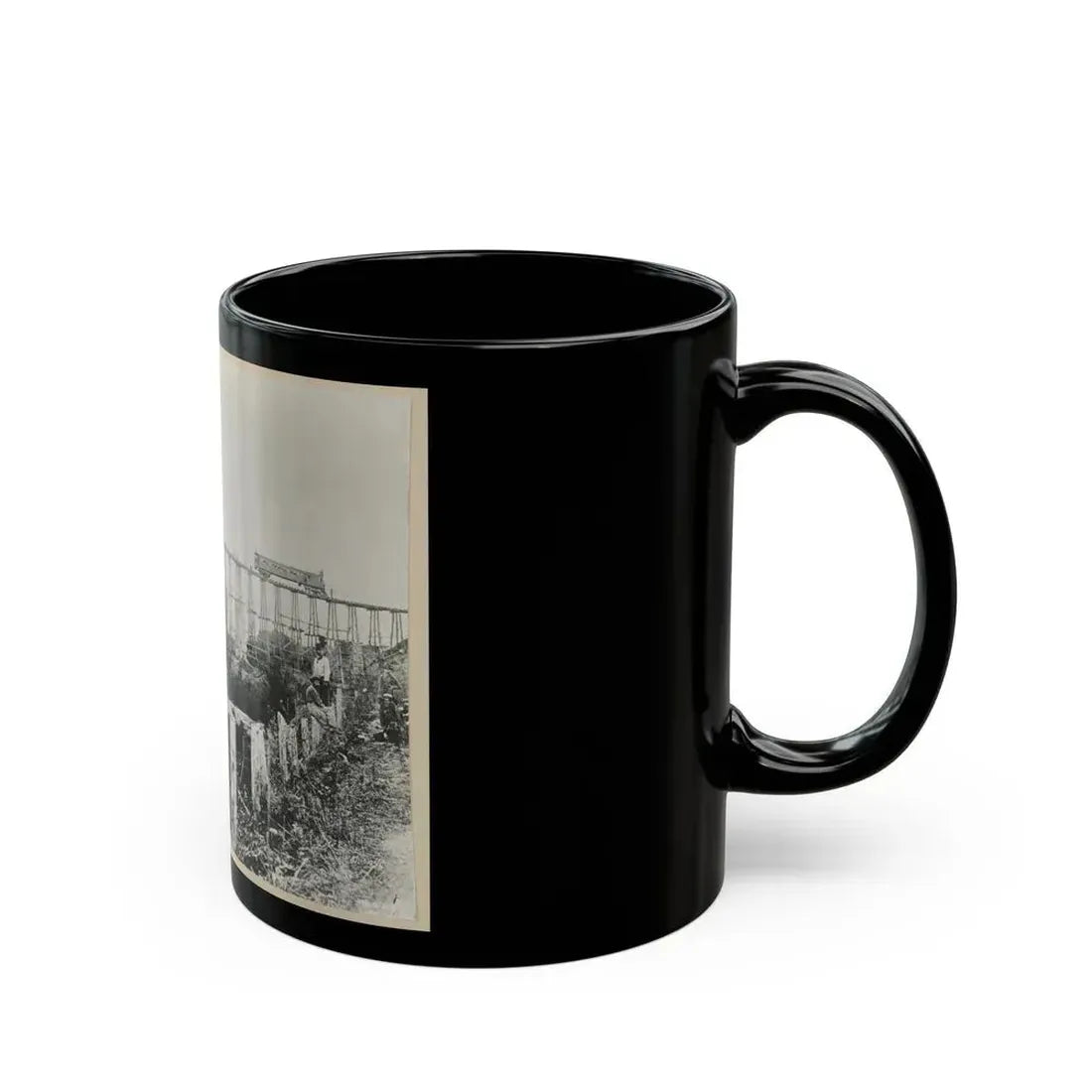 Bridge Over Running Water Creek Destroyed During The Civil War (U.S. Civil War) Black Coffee Mug - Go Mug Yourself