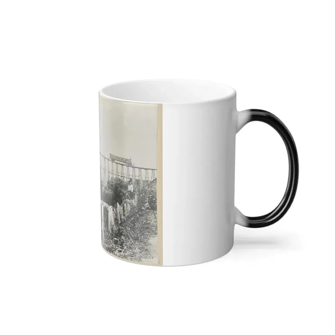 Bridge Over Running Water Creek Destroyed During the Civil War (U.S. Civil War) Color Changing Coffee Mug 11oz - Go Mug Yourself