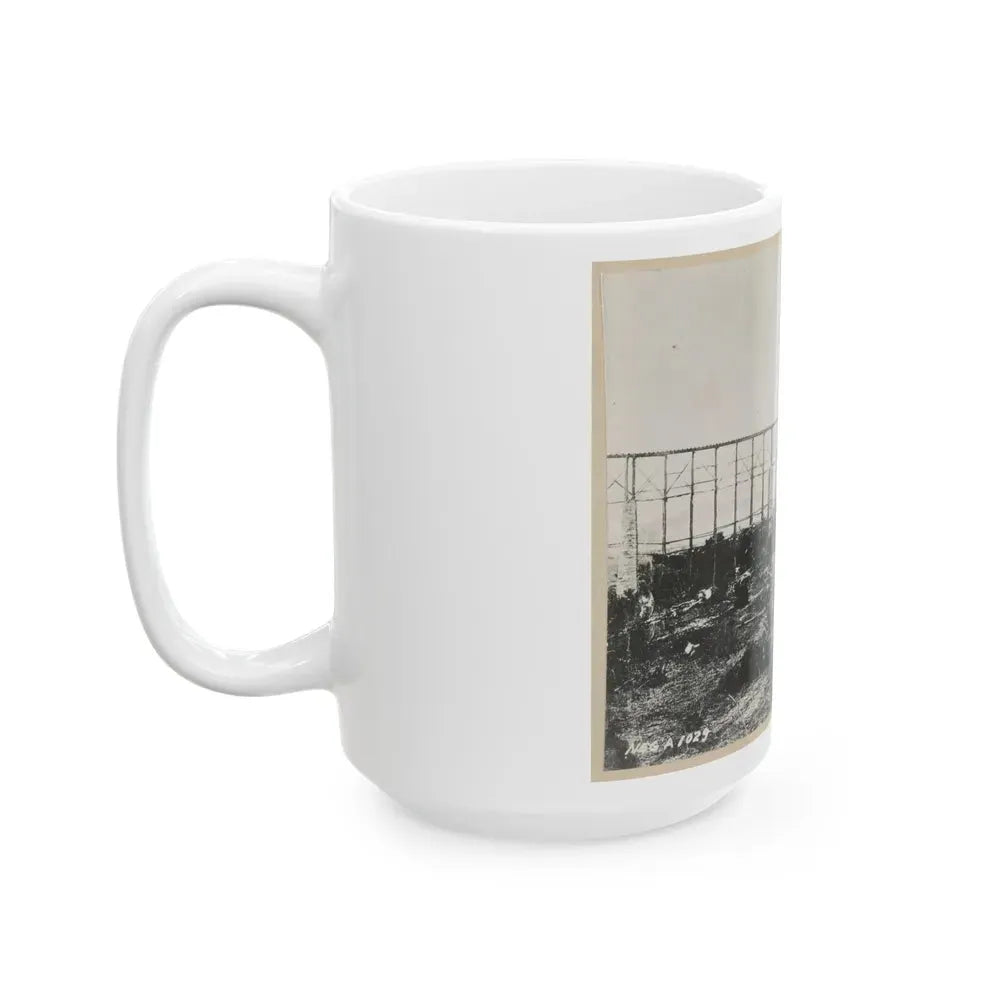 Bridge Over Running Water Creek Destroyed During The Civil War (U.S. Civil War) White Coffee Mug - Go Mug Yourself
