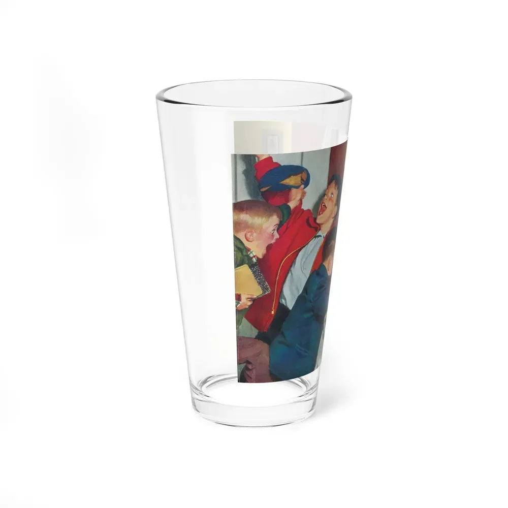 Bridge Party Disaster in Making, The Saturday Evening Post cover, Dec. 20, 1952 (Magazine Illustration) Pint Glass 16oz - Go Mug Yourself