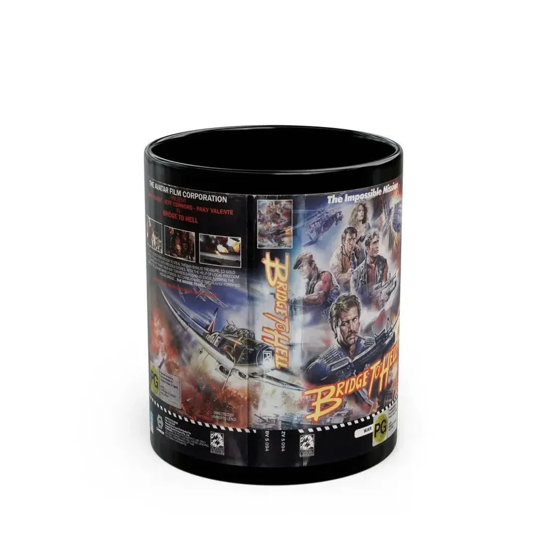 BRIDGE TO HELL (VHS COVER) - Black Coffee Mug 11oz - Go Mug Yourself