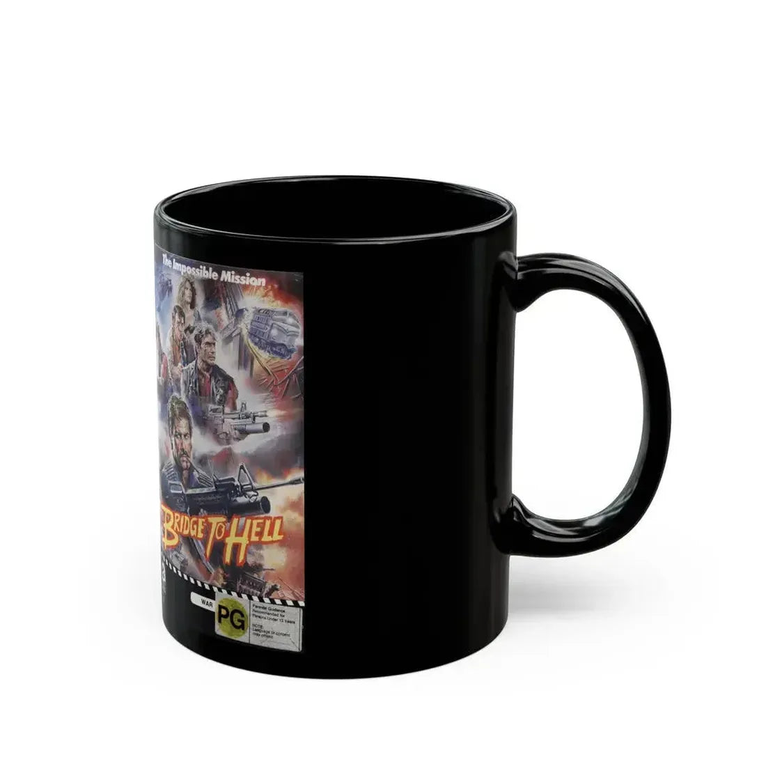 BRIDGE TO HELL (VHS COVER) - Black Coffee Mug - Go Mug Yourself