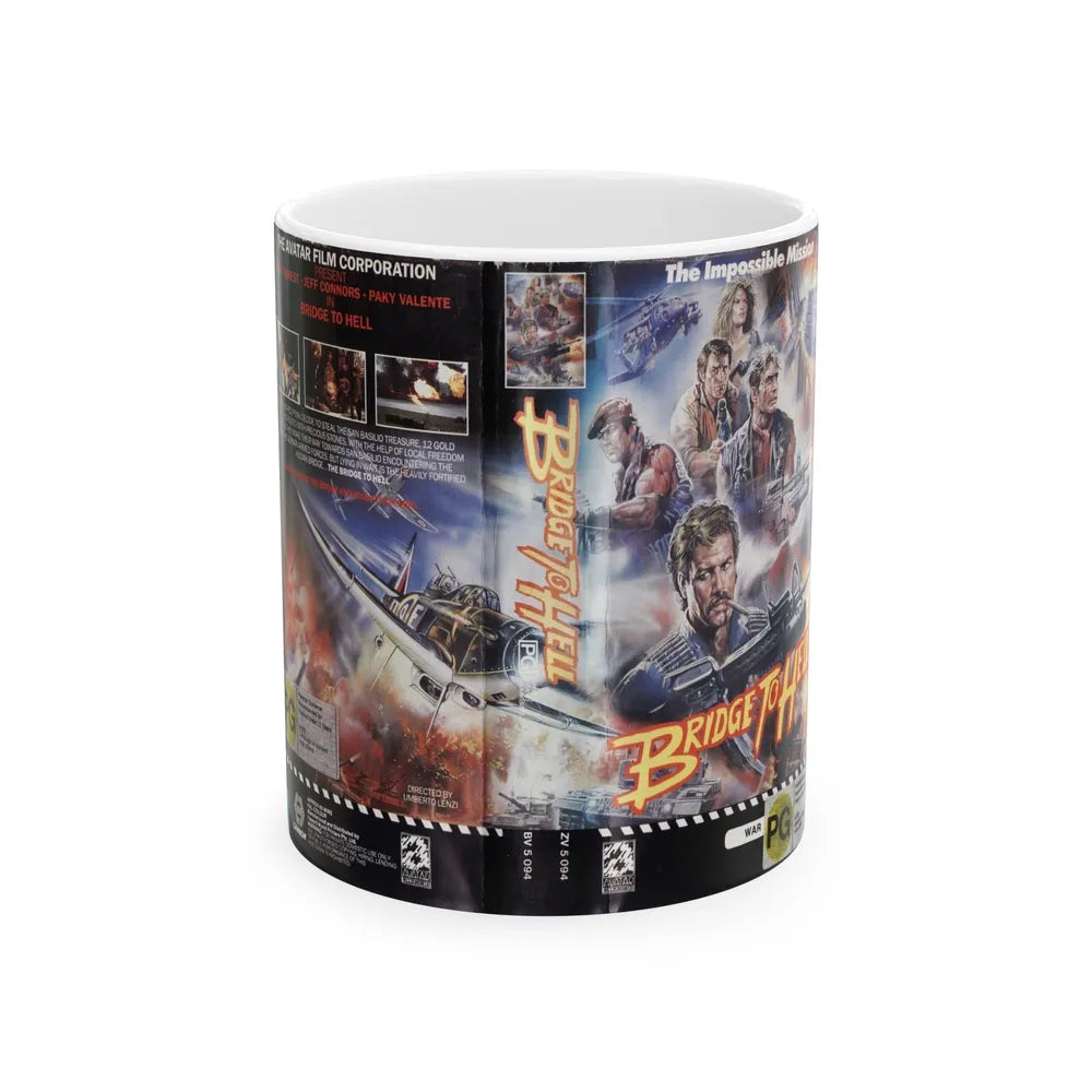 BRIDGE TO HELL (VHS COVER) - White Coffee Mug-11oz-Go Mug Yourself