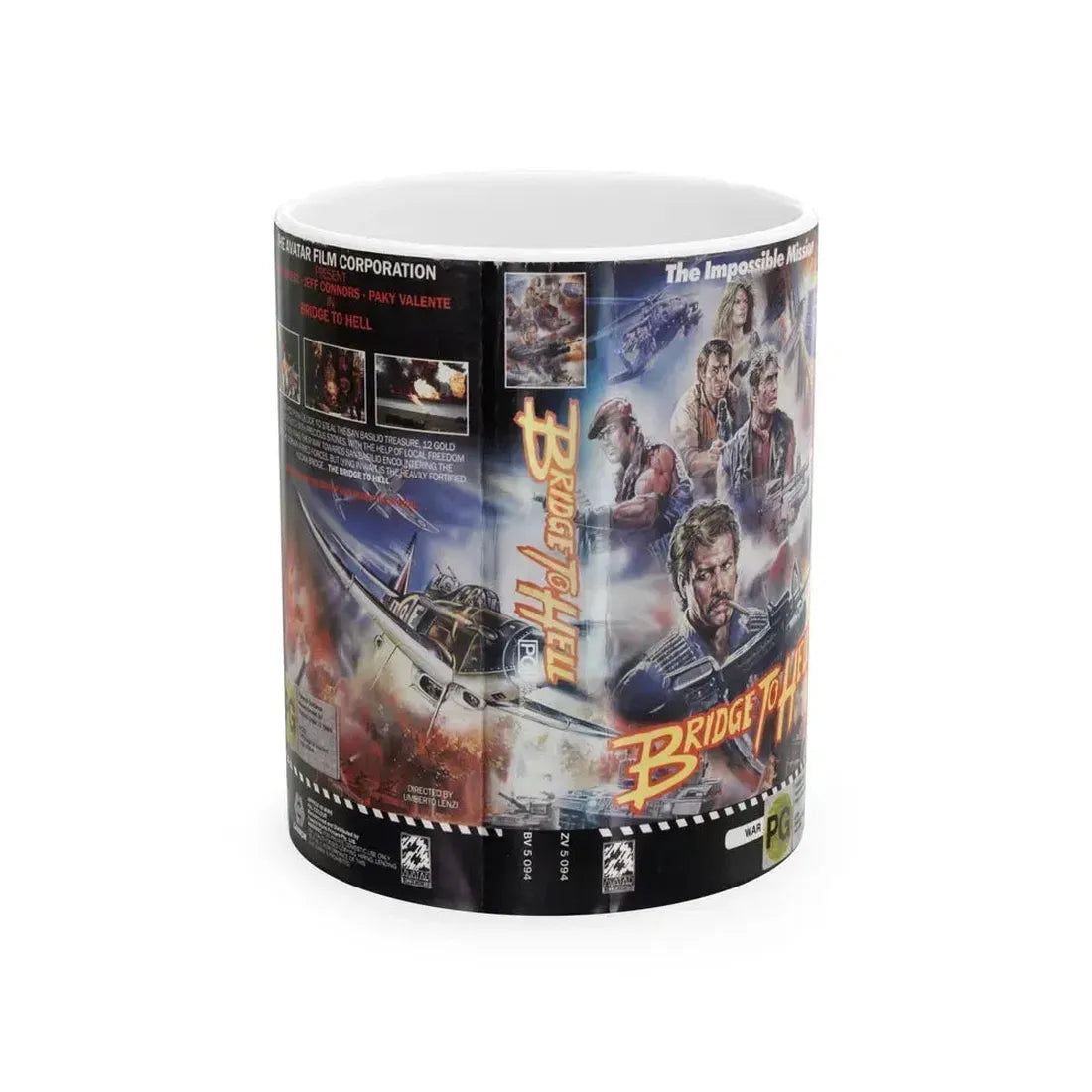 BRIDGE TO HELL (VHS COVER) - White Coffee Mug 11oz - Go Mug Yourself