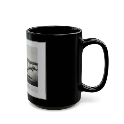 Bridgeport, Tenn. (I.E. Alabama), 1864, Showing Ruins Of Nashville & Chattanooga R.R. Bridge And Construction Of A Pontoon Bridge (U.S. Civil War) Black Coffee Mug - Go Mug Yourself