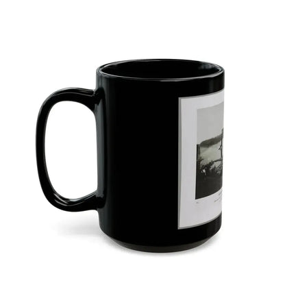Bridgeport, Tenn. (I.E. Alabama), 1864, Showing Ruins Of Nashville & Chattanooga R.R. Bridge And Construction Of A Pontoon Bridge (U.S. Civil War) Black Coffee Mug - Go Mug Yourself