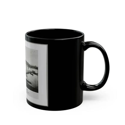Bridgeport, Tenn. (I.E. Alabama), 1864, Showing Ruins Of Nashville & Chattanooga R.R. Bridge And Construction Of A Pontoon Bridge (U.S. Civil War) Black Coffee Mug - Go Mug Yourself