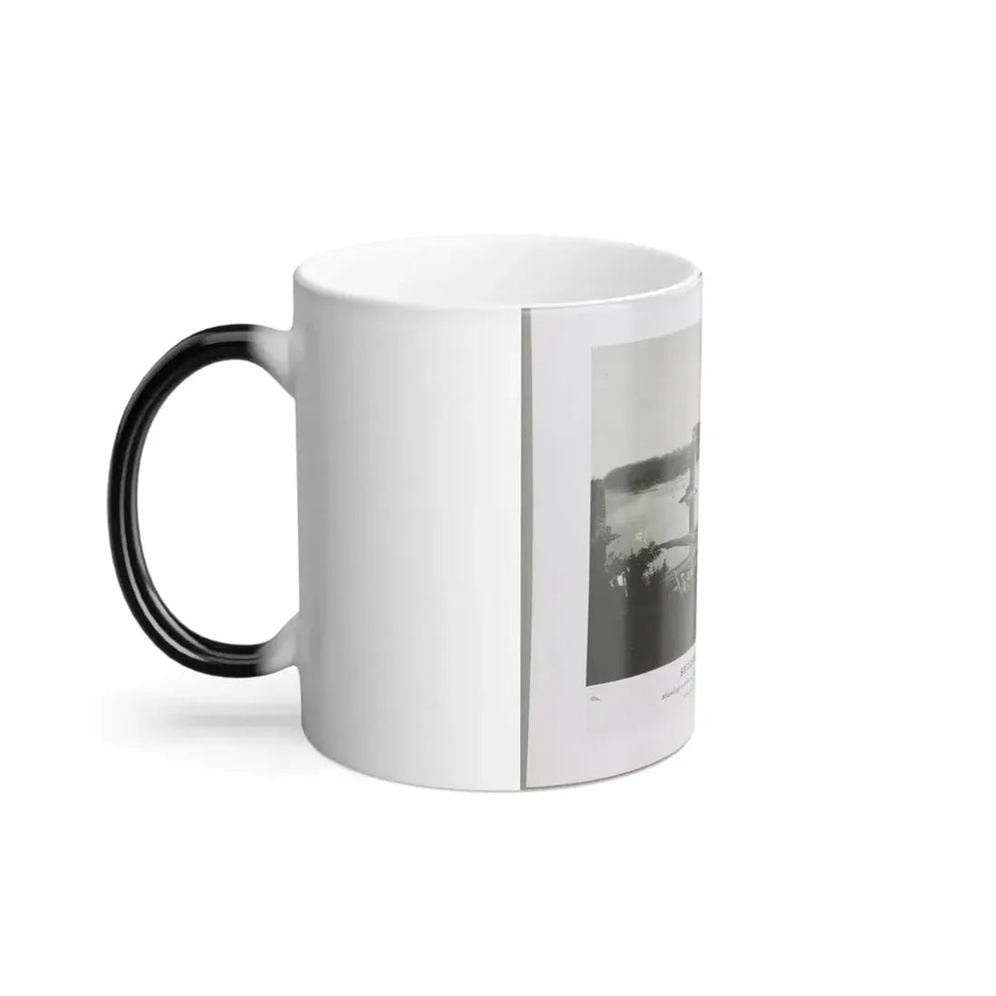 Bridgeport, Tenn. (I.E. Alabama), 1864, Showing Ruins of Nashville & Chattanooga R.R. Bridge and Construction of a Pontoon Bridge (U.S. Civil War) Color Changing Coffee Mug 11oz - Go Mug Yourself