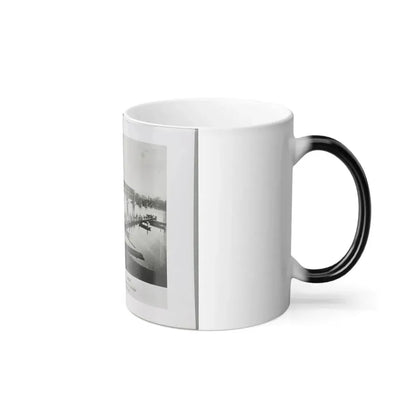 Bridgeport, Tenn. (I.E. Alabama), 1864, Showing Ruins of Nashville & Chattanooga R.R. Bridge and Construction of a Pontoon Bridge (U.S. Civil War) Color Changing Coffee Mug 11oz - Go Mug Yourself