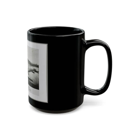 Bridgeport, Tenn. (I.E. Alabama), 1864, Showing Ruins Of Nashville & Chattanooga R.R. Bridge And Construction Of A Pontoon Bridge (U.S. Civil War) Black Coffee Mug-Go Mug Yourself