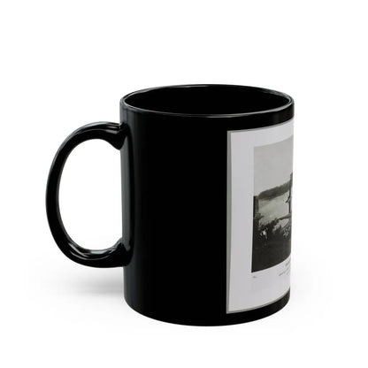 Bridgeport, Tenn. (I.E. Alabama), 1864, Showing Ruins Of Nashville & Chattanooga R.R. Bridge And Construction Of A Pontoon Bridge (U.S. Civil War) Black Coffee Mug-Go Mug Yourself