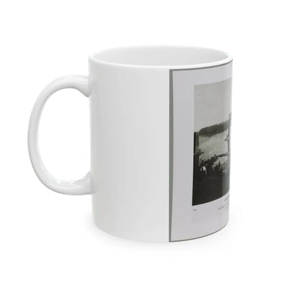 Bridgeport, Tenn. (I.E. Alabama), 1864, Showing Ruins Of Nashville & Chattanooga R.R. Bridge And Construction Of A Pontoon Bridge (U.S. Civil War) White Coffee Mug-Go Mug Yourself