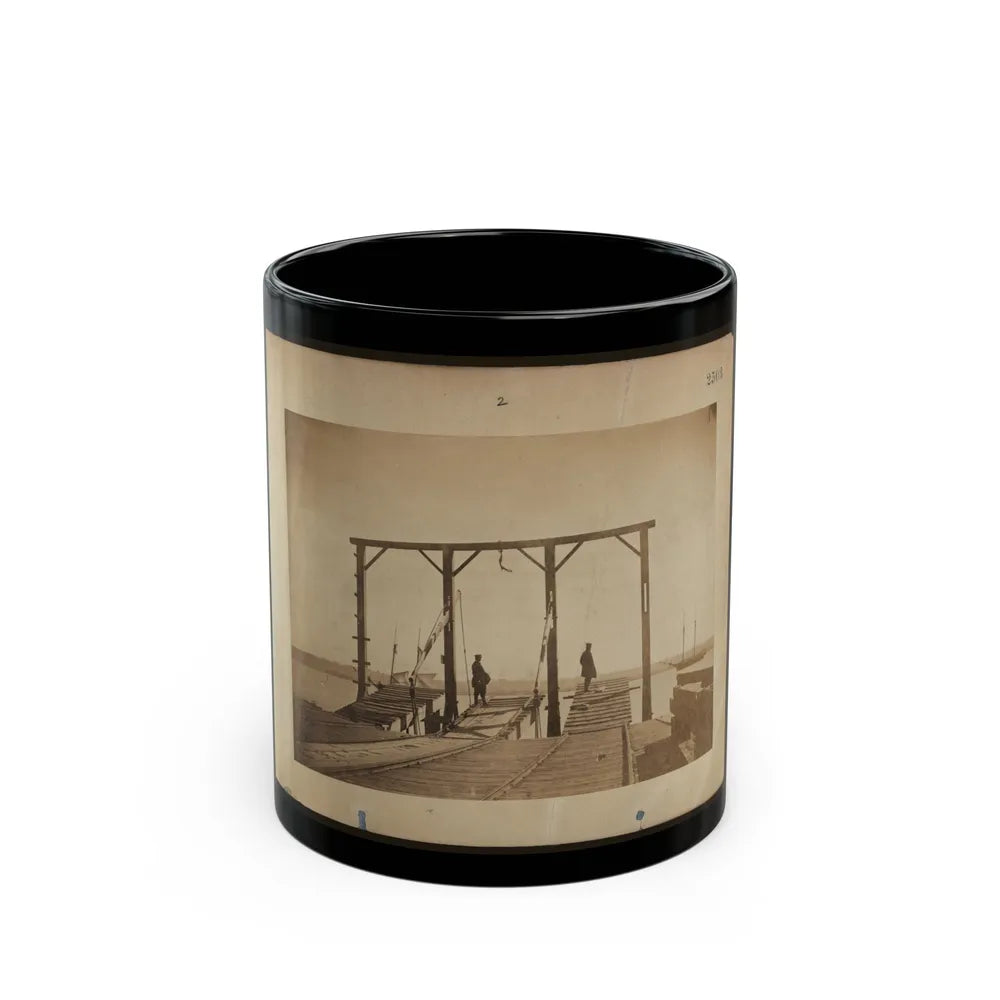 Bridges By Means Of Which Cars Are Loaded Upon Or Unloaded From Arks Or Barges (U.S. Civil War) Black Coffee Mug-11oz-Go Mug Yourself