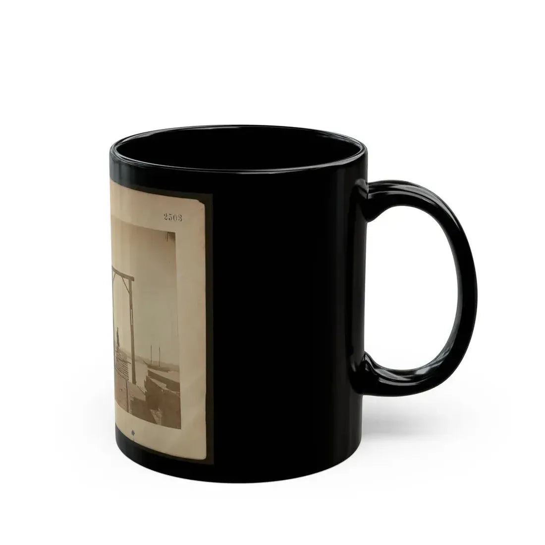 Bridges By Means Of Which Cars Are Loaded Upon Or Unloaded From Arks Or Barges (U.S. Civil War) Black Coffee Mug - Go Mug Yourself