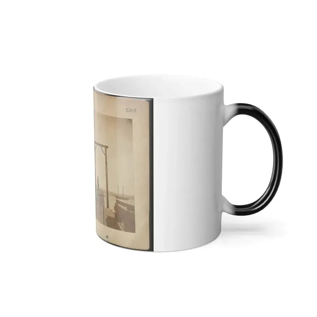 Bridges by Means of Which Cars Are Loaded Upon or Unloaded From Arks or Barges (U.S. Civil War) Color Changing Coffee Mug 11oz - Go Mug Yourself