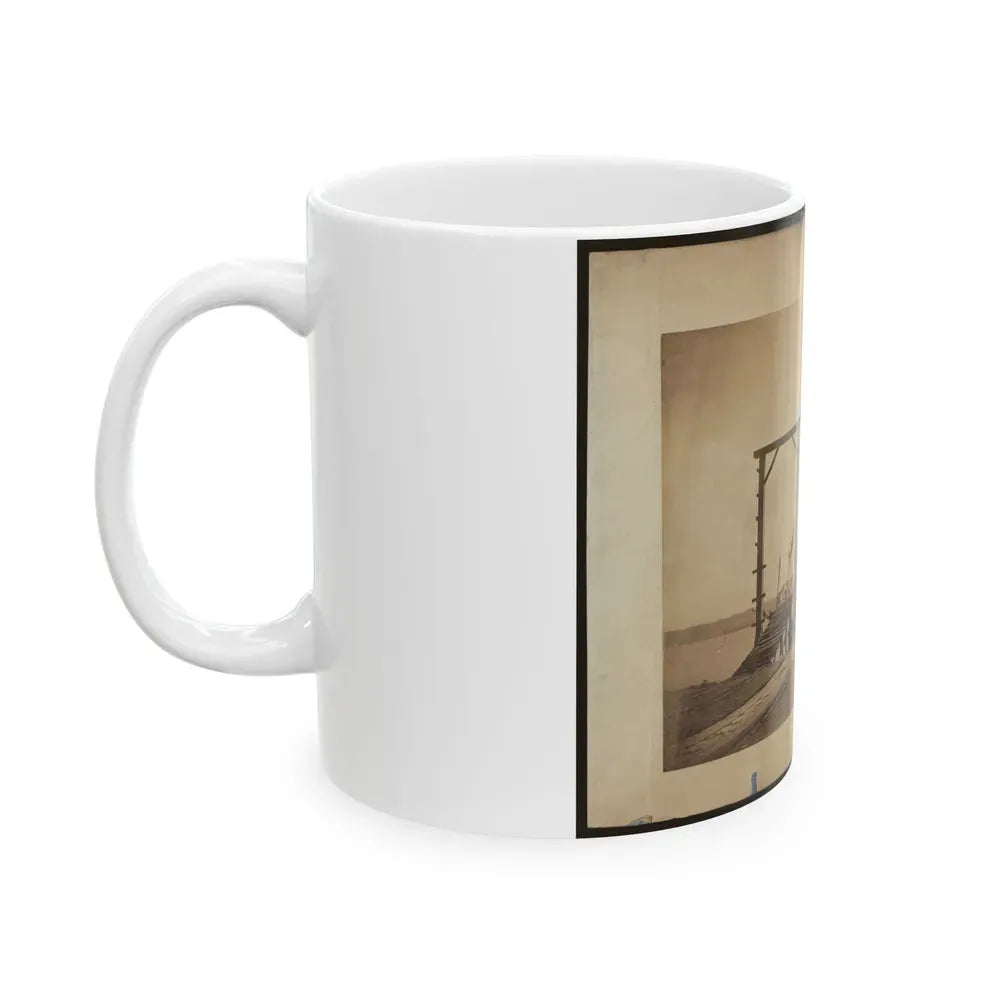 Bridges By Means Of Which Cars Are Loaded Upon Or Unloaded From Arks Or Barges (U.S. Civil War) White Coffee Mug - Go Mug Yourself