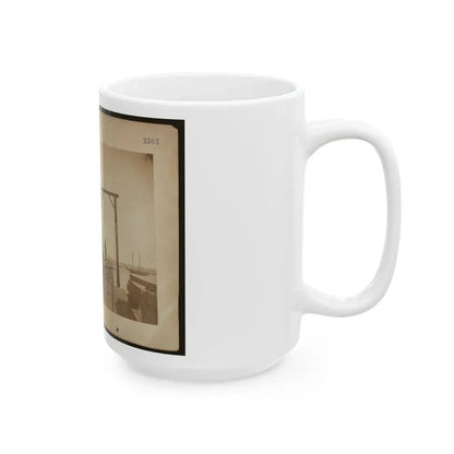 Bridges By Means Of Which Cars Are Loaded Upon Or Unloaded From Arks Or Barges (U.S. Civil War) White Coffee Mug - Go Mug Yourself