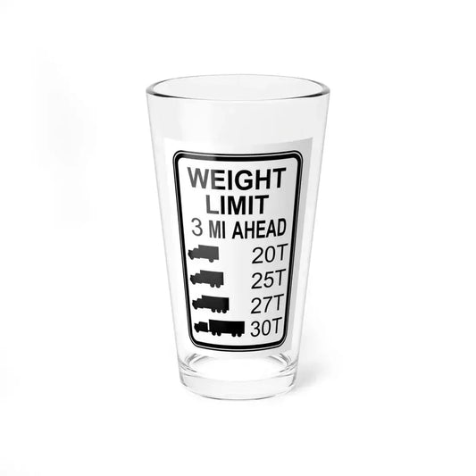 Bridgeweight (Ohio) (Road Sign) Pint Glass 16oz 16oz - Go Mug Yourself