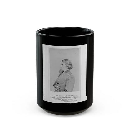 Brig. Gen. B. F. Kelley, U.S.A. (U.S. Civil War) Black Coffee Mug 15oz - Go Mug Yourself