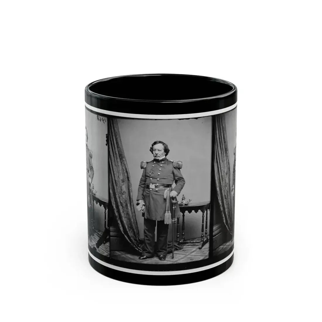 Brig. Gen. B.L.E. Bonneville (U.S. Civil War) Black Coffee Mug 11oz - Go Mug Yourself