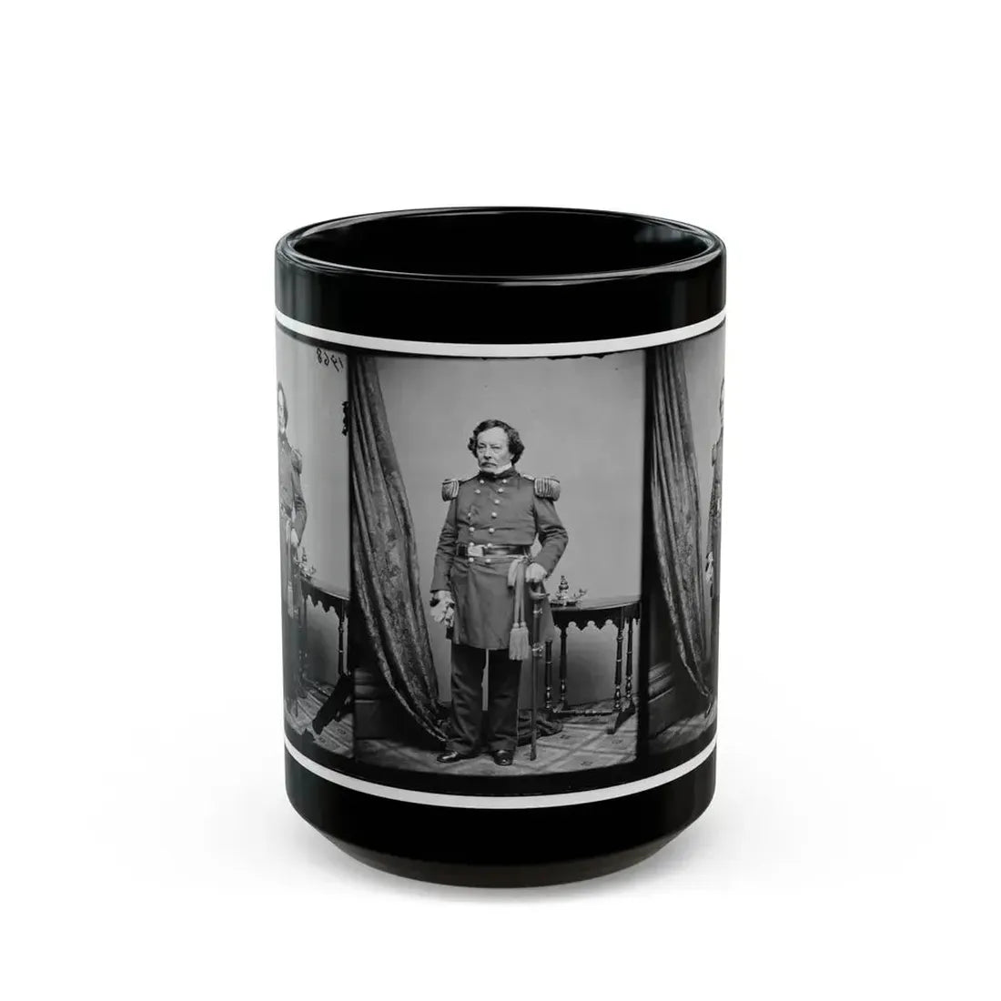 Brig. Gen. B.L.E. Bonneville (U.S. Civil War) Black Coffee Mug 15oz - Go Mug Yourself